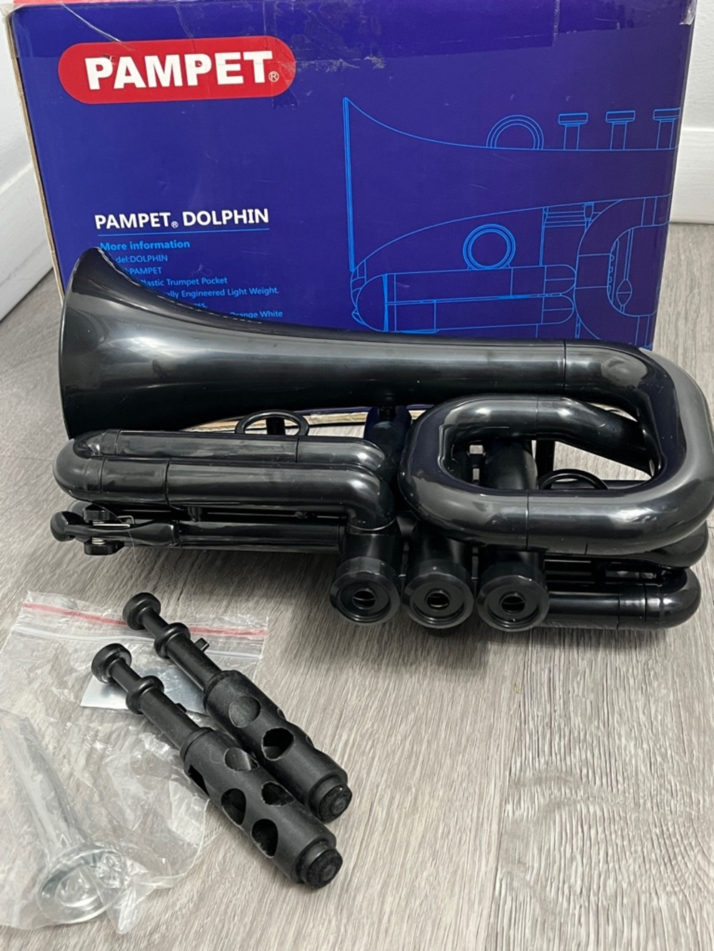 Pamphet plastic trumpet for student beginner black